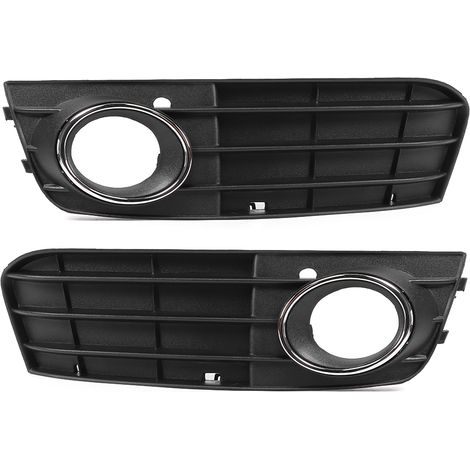 Paire de grilles de phares antibrouillard gauche+droite, cache-calandre 8KD807681 compatible A4 B8 0912 (1/5)