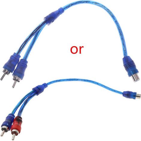 Câble adaptateur répartiteur de signal audio stéréo avec connecteur RCA femelle vers RCA mâle (1 connecteur RCA femelle vers 2 connecteurs RCA mâle). (1/5)