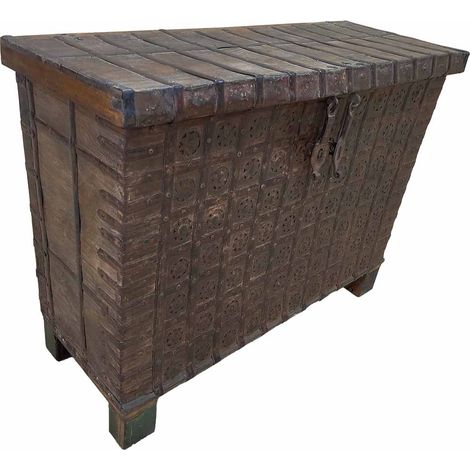 Baúl de madera artesanal 139x44x94h cm