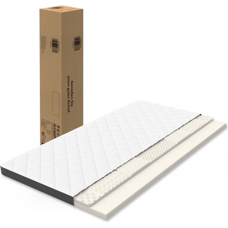Matelas ressorts embossé 7 zones-Oeko-TEX-confort H3-fermeté moyenne-soutien lombaire-180x200x7cm (1/5)