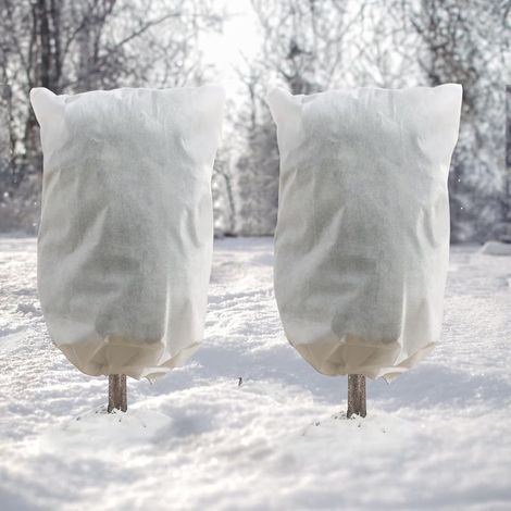 2pcs 100x120 cm Voile d'Hivernage, Protection Plantes Hiver avec Cordon et Fermeture éclair, Réutilisable Tissu De Protection des Plantes d'hiver de Gel, Givre, Insectes (1/5)