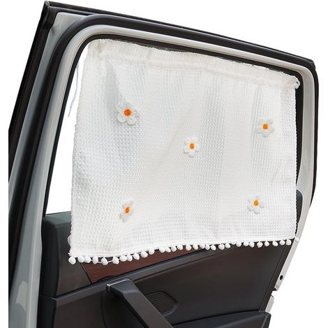Parasol para coche de bebé -parasol blanco para coche-64x42CM-Little Daisy (1/5)