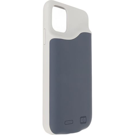 Housse batterie iPhone 11 6000mAh avec 4 LED, chargeur portable intelligent à puce intégrée, étui de charge bleu (1/5)
