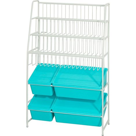 Library + Storage Chest Toy Chest Bookshelf for Kids Magazine Rack Storage Shelf Toys KMB07-B SoBuy®
