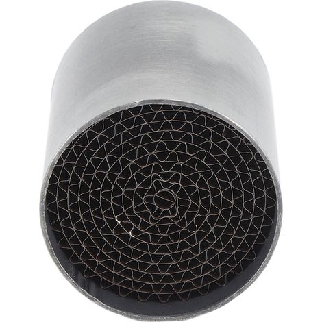 Pot d'échappement de moto avec catalyseur en acier inoxydable, silencieux central avant universel, 42 x 50 mm / 1,65 x 1,96 po (1/5)