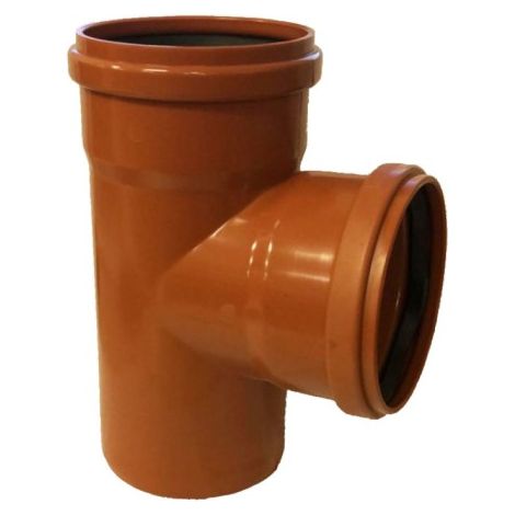 BRAGA 87 ° AD INNESTO IN PVC CON GUARNIZIONE RAL 8023 - EE ¸100 RAL 8023
