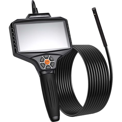 Mophorn Telecamera Endoscopica Articolata a Doppia Lente con Luce, Rotazione a 360°, Schermo IPS HD da 5'', Funzione Schermo Diviso, Zoom 8x, Cavo Impermeabile IP67 da 5 m (1/5)
