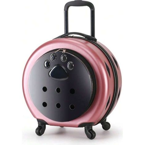 Sac de transport portable pour chat, grande capacité, sac à dos de voyage avec roulettes, valise trolley pour animaux de compagnie (1/5)