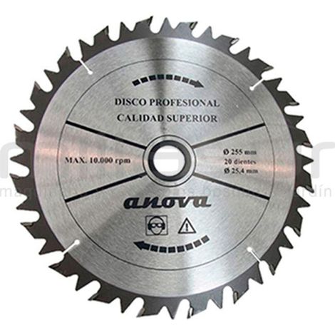 -CAHERSA- DISCO WIDIA SEMI-PROF.255x3x25,4 (ANTIRREBOTE RECTO) ANOVA