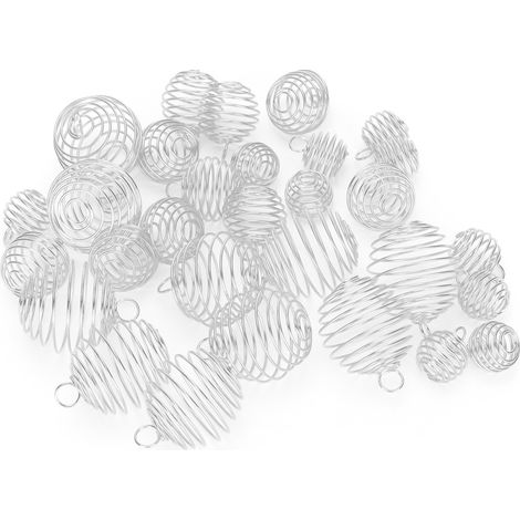 Tresses décoratives anneaux métalliques ressort, accessoires cheveux dreadlocks blanc or, bagues pour tresses. (1/5)
