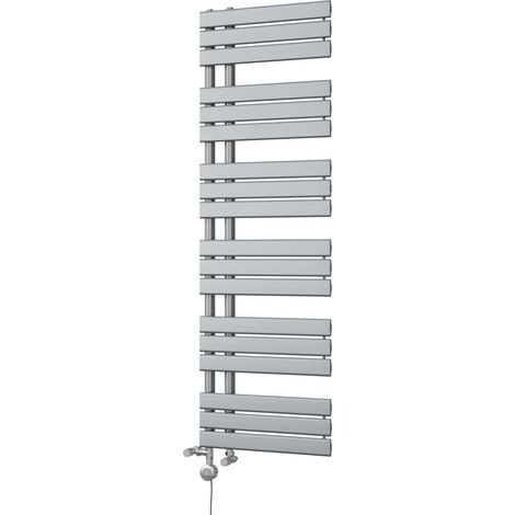 Tristan - Silver Dual Fuel Towel Rail H1564mm x W500mm Thermostatic (1/3)