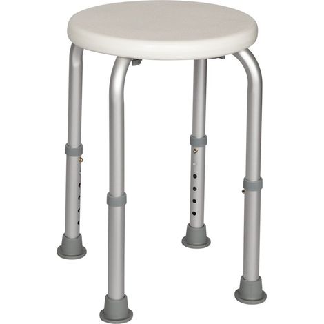 Metaform - Sgabello 4 gambe Bianco in Alluminio e Resine termoplastice Mod. Safe (1/3)