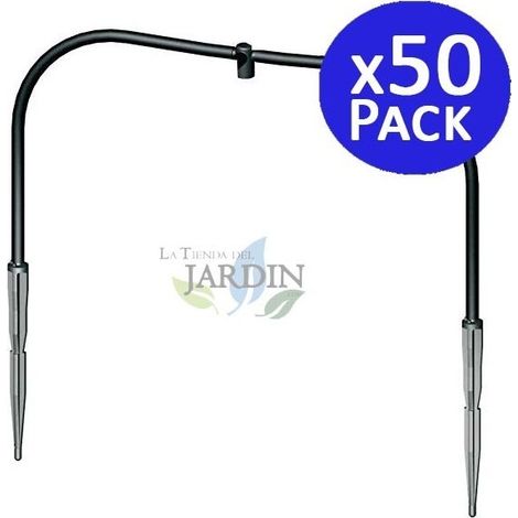 Pack 50 Pulpo Riego por Goteo de 2 Salidas, Microtubo Incluido de 60cm - Solución Eficiente para Riego