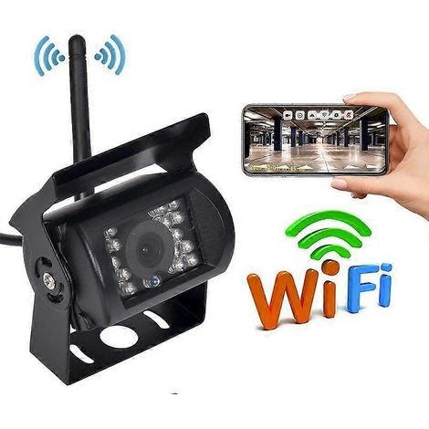 Caméra de voiture sans fil Wi-Fi HD avec vision nocturne infrarouge, angle mort et assistance au recul (1/5)