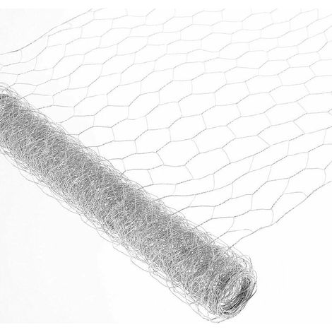Treillis Métallique à Mailles, Grillage Galvanisé Petite Maille, Grillage à Poulet Galvanisé Hexagonal, pour Bricolage et Décoration de la Maison 0.351M Argent, BLOW (1/5)