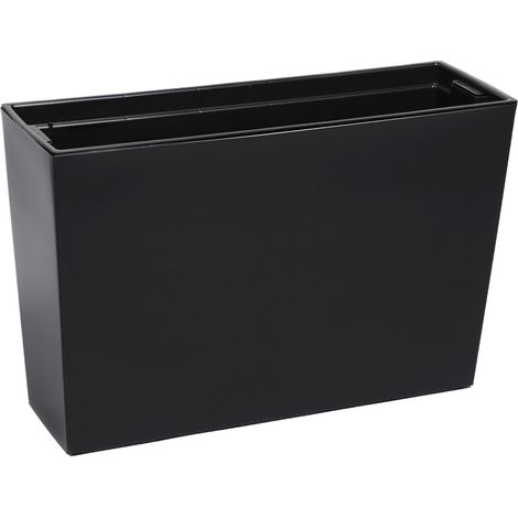 Fioriera vaso per piante Werbena 19x56 cm, Nero (1/2)