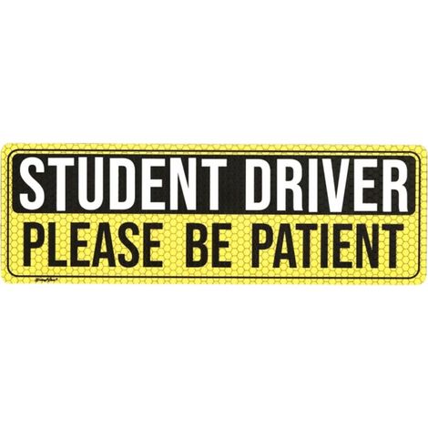 Autocollant réfléchissant pour conducteur inexpérimenté, texture PVC pour une route stable, pas d'outil, étiquette de voiture (1/5)