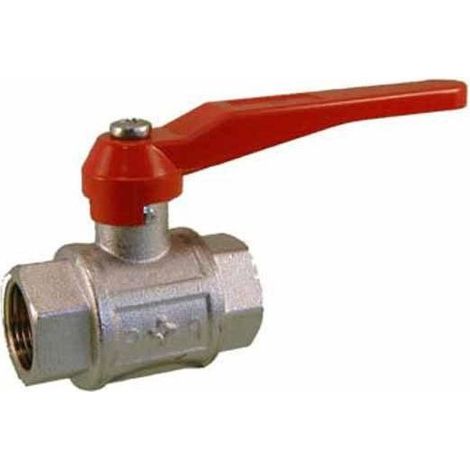 RASTELLI 002032 Valvola a sfera a passaggio totale tipo pesante F x F 1 1-4'' con corpo in ottone CW617N e leva in alluminio plastificato colore Cromato