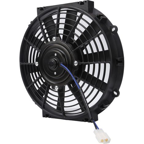 Ventilateur de refroidissement électrique ultra-mince de 25 cm (10 pouces) pour radiateur, 24 V, 80 W, 2100 tr/min, 10 pales droites, type universel pour automobile (1/5)