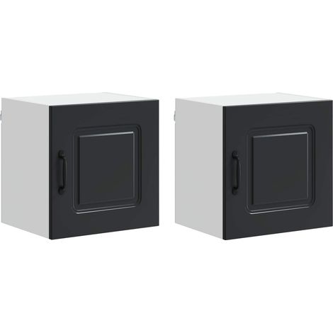 Maison Exclusive - Panel de lavaplatos Kalmar 2 pcs Negro 40 x 31