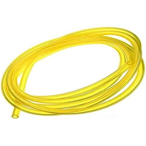 durite essence 2.5mm x 5mm x 1m jaune transparente silicone tondeuse motoculteur tracteur débroussailleuse taille haie tronçonneus (1/5)