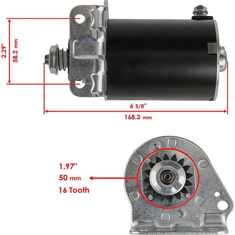 Starter Motorcycther 16 Zähne für tonfromuse – 390838 / 497594 / 497595 – 5-22 HP – 391423 / 392749 (1/4)