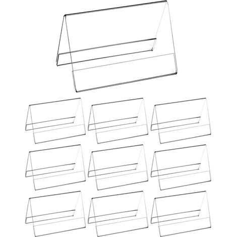 Tafelkaartjes - Acryl Double Face - 10x6 cm - 2 mm Épaisseur - Pour Restaurants Bureau Événements - Lot de 10