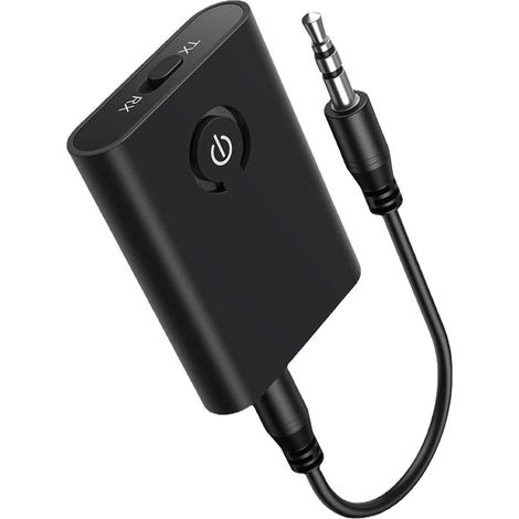 Adattatore trasmettitore e ricevitore audio wireless Bluetooth 5.0 2 in 1 con connettore da 3,5 mm. (1/3)