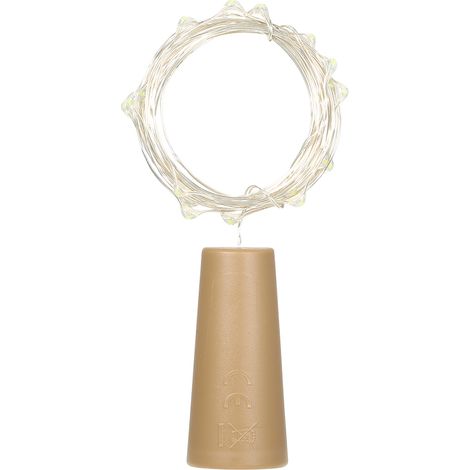 Guirlande lumineuse 4.5V 1.2W 1.5M 15 LED fil de cuivre blanc chaud malléable flexible bouchon de bouteille lampe d'ambiance IP65 étanche Noël fête déco maison party cadeau DIY (1/2)