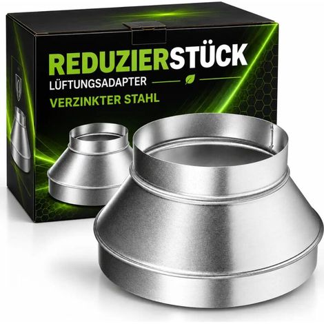 reductor 125 mm / 200 mm metal – réduction de ventilación adaptador (1/5)