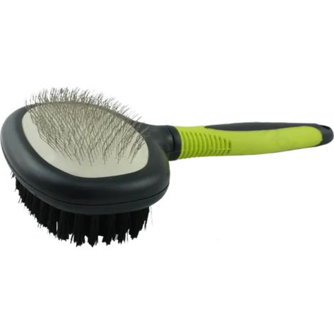 Brosse à double aiguille incurvée pour chiens et chats, 2 en 1 (1/4)
