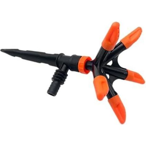 CSPARKV 14x26.5cm Arroseur efficace à 5 bras pour gazon de jardin, arrosage de ferme, buse d'irrigation en plastique, outil d'arrosage des fleurs pour jardiniers