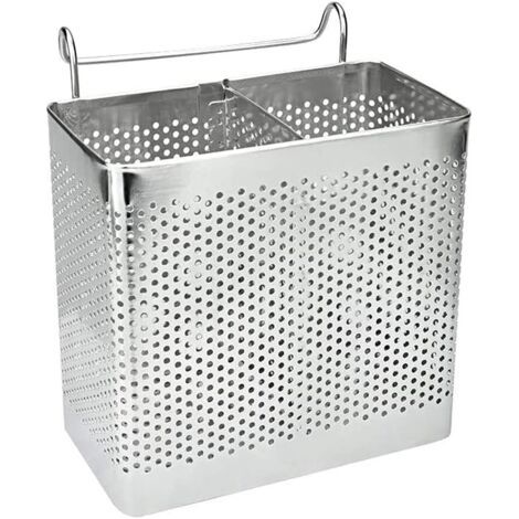 Égouttoir à couverts de cuisine, panier à couverts, porte-couverts, organisateur d'évier en acier inoxydable pour ranger et cuisiner des ustensiles, cuillère, fourchette