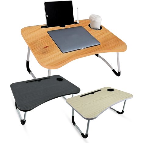 Tavolino pieghevole per laptop, comodino da letto, tavolo da colazione (1/5)