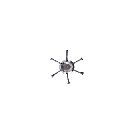 Tête de coupe en fil d'acier de 15 cm pour tondeuse à gazon — Accessoire universel de roue/disque de désherbage pour coupe-bordures (petits modèles à batterie au lithium) — Conception à 6 lames