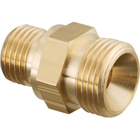 Oventrop Ofix-Oil Doppelnippel 2080051 G 3/8xG 3/8, beiderseits Innenkonus, Messing (1/3)