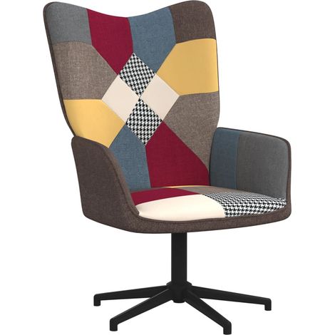 Chaise de relaxation Patchwork Tissu (1/5)