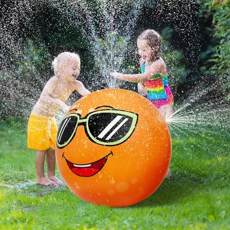 Oranger aufblasbarer Rasensprenger, Outdoor-Spielzeug, 80 cm Gartensprenger (1/5)