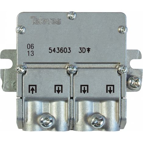 Partitore a 3 vie sistema EasyF derivazione 15dB Televes 543603 (1/2)