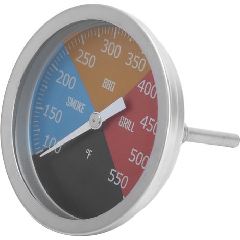 Thermomètre à aiguille en métal pour four (100-550 °F) pour fumage, barbecue et cuisson domestique (1/5)