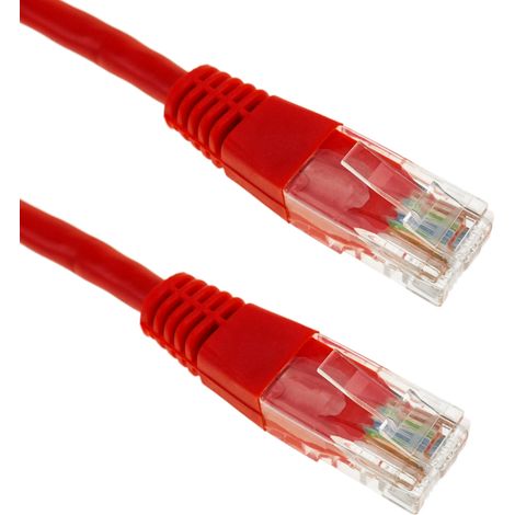 BeMatik - Câble réseau Ethernet UTP Cat.5e rouge de 1,8 m (1/5)