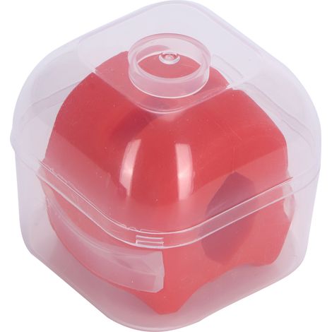Lot rouge - Boule d'exercice masticatrice en silicone pour mâchoire, tonifiant visage portable avec boîte (1/5)