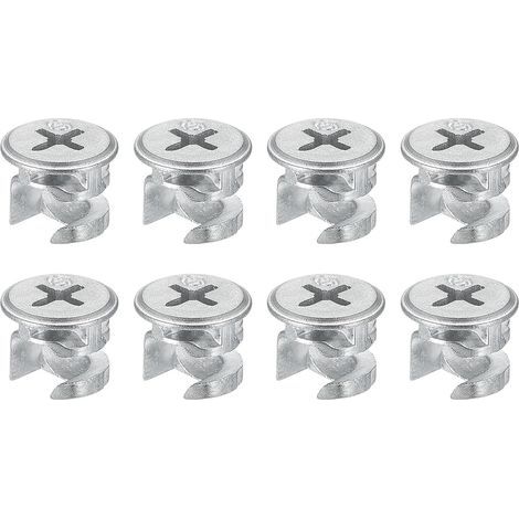 Nockenmuttern für Möbel, 8 Stück 12x10mm Verbindungsklemmenmuttern Möbelverbindungs-Nockenbeschläge (1/5)