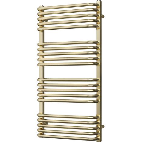 Crossmoor - Polished Brass Towel Radiator - H1000mm x W500mm (1/3)