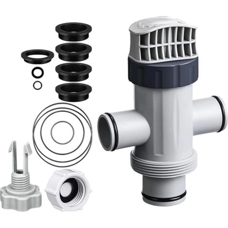 Ensemble de vannes à piston avec bouchon de vidange - Convient pour les systèmes de pompes de piscine, contrôle des débits d'eau et prévention des fuites - Kit d'entretien de piscine (1/5)
