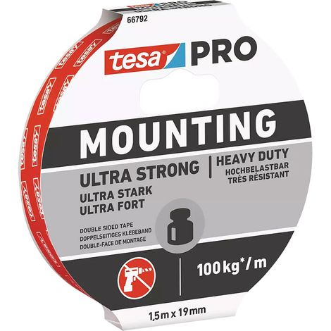 NASTRO BIADESIVO IN SCHIUMA 'ULTRA STRONG 66792' mm 19 x mt. 1,5  - TESA