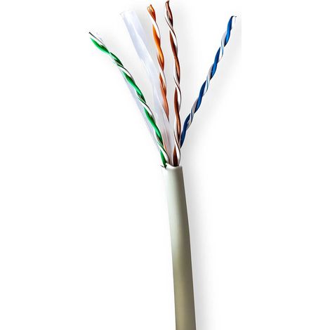 Reseau cable rouleau cat6 souple uutp cuivre nu 1000 m interieur rond lszh gris boite (1/2)