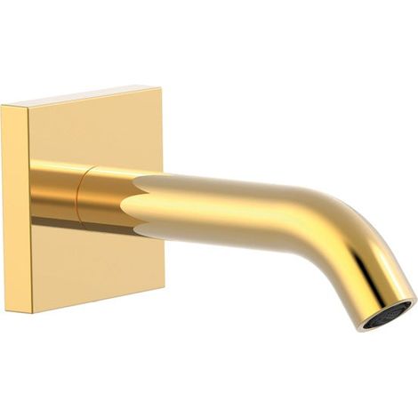 TRES 21018107OR COMPLEMENTOS DE GRIFERÍA Caño Fijo De Pared Color Oro 24K - ref: 21018107OR