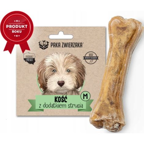 Scatola per animali Osso con aggiunta di struzzo - Osso M 12 cm