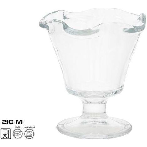 21 cls copa helado flor cristal economica 210 ml - caja 6 unidades